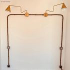 Creative-Tube flexible cable, Rayon ZigZag Gold and Black RZ24 fabric cover, diameter 20 mm