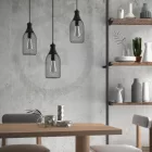 Bottle-shaped metal lampshade with bare bulb cover Jéroboam