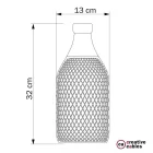 Bottle-shaped metal lampshade with bare bulb cover Jéroboam