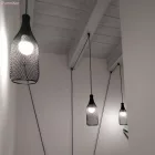 Bottle-shaped metal lampshade with bare bulb cover Jéroboam