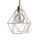 Naked bulb cage metal lampshade with Diamond E27 socket