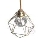 Naked bulb cage metal lampshade with Diamond E27 socket