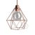  Bare Light Bulb Cage Metal Lampshade Diamond with E27 Socket