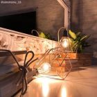 Naked bulb cage metal lampshade with Diamond E27 socket
