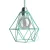 Naked bulb cage metal lampshade with Diamond E27 socket