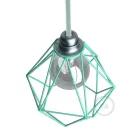 Naked bulb cage metal lampshade with Diamond E27 socket