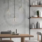 Bare bulb cover metal lampshade Drop-shaped, with adjustable collar