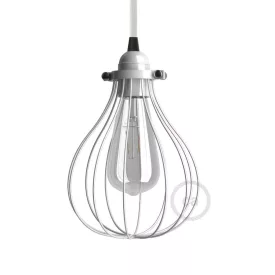   Bare bulb cover metal lampshade Drop-shaped, with adjustable collar