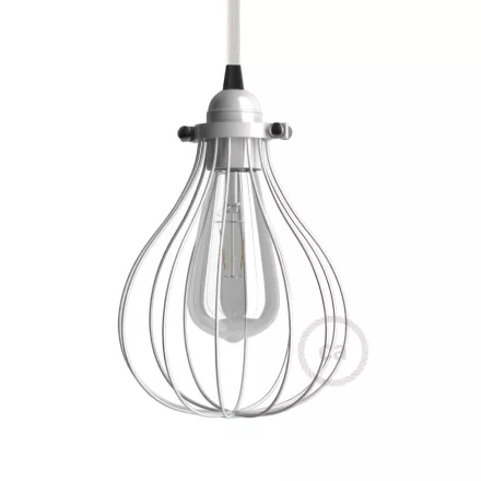 Bare bulb cover metal lampshade Drop-shaped, with adjustable collar