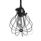 Bare bulb cover metal lampshade Drop-shaped, with adjustable collar