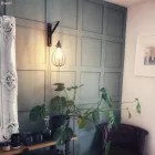 Bare bulb cover metal lampshade Drop-shaped, with adjustable collar