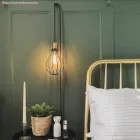 Bare bulb cover metal lampshade Drop-shaped, with adjustable collar