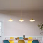 Swing enameled metal lampshade with E27 socket