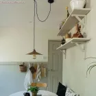 Swing enameled metal lampshade with E27 socket
