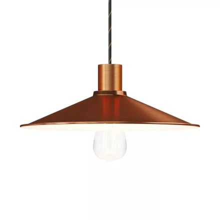 Swing enameled metal lampshade with E27 socket