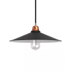 Swing enameled metal lampshade with E27 socket