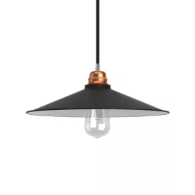 Swing enameled metal lampshade with E27 socket