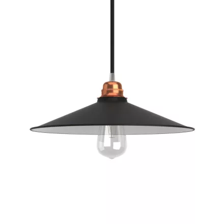 Swing enameled metal lampshade with E27 socket