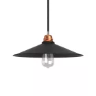 Swing enameled metal lampshade with E27 socket