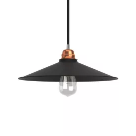 Swing enameled metal lampshade with E27 socket