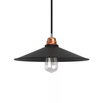 Swing enameled metal lampshade with E27 socket