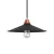 Swing enameled metal lampshade with E27 socket
