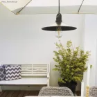 Swing enameled metal lampshade with E27 socket