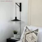Swing enameled metal lampshade with E27 socket