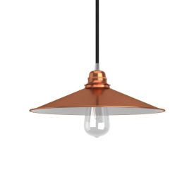 Swing enameled metal lampshade with E27 socket