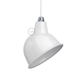 Broadway lampshade made of polished metal, with E27 socket