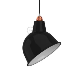 Broadway lampshade made of polished metal, with E27 socket