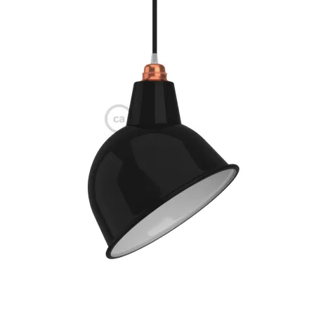 Broadway lampshade made of polished metal, with E27 socket