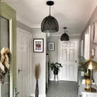 Bare bulb cage metal lampshade Ghostbell XL with E27 socket