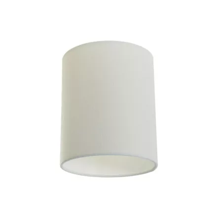  CYLINDRICAL FABRIC LAMP SHADE WITH E27 BASE - 100% MADE IN ITALY BRIGHT WHITE LINON
