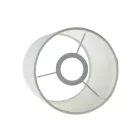  CYLINDRICAL FABRIC LAMP SHADE WITH E27 BASE - 100% MADE IN ITALY BRIGHT WHITE LINON