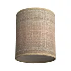 Cylindrical fabric lampshade with E27 socket - 100% Italian-made
