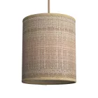 Cylindrical fabric lampshade with E27 socket - 100% Italian-made