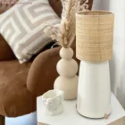 Cylindrical fabric lampshade with E27 socket - 100% Italian-made