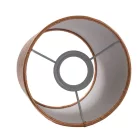 Cylindrical fabric lampshade with E27 socket - 100% Italian-made