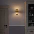 Impero fabric lampshade with E27 socket for table or wall lamps - Made in Italy