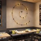 Wooden wall guide for string lights and Filé system. Made in Italy