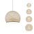  DOME LAMP SHADE MADE OF RUST - 100% HANDMADE ECRU BEIGE POLYESTER