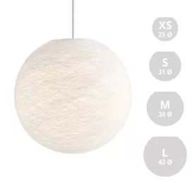    SPHERE LAMP SHADE MADE OF WIRE - 100% HANDMADE WHITE POLYESTER