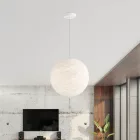  SPHERE LAMP SHADE MADE OF WIRE - 100% HANDMADE WHITE POLYESTER