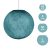  SPHERE LAMP SHADE MADE OF RUST - 100% HANDMADE PETROL BLUE POLYESTER