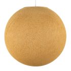  SPHERE LAMP SHADE MADE OF WOVEN FABRIC - 100% HANDMADE MUSTARD POLYESTER