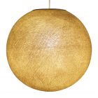 SPHERE LAMP SHADE MADE OF WOVEN FABRIC - 100% HANDMADE MUSTARD POLYESTER