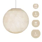  SPHERE LAMP SHADE MADE OF WOVEN FABRIC - 100% HANDMADE ECRU BEIGE POLYESTER