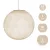  SPHERE LAMP SHADE MADE OF WOVEN FABRIC - 100% HANDMADE ECRU BEIGE POLYESTER