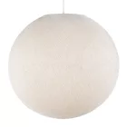  SPHERE LAMP SHADE MADE OF WOVEN FABRIC - 100% HANDMADE ECRU BEIGE POLYESTER